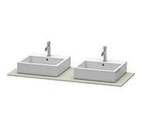 Console Duravit XSquare, 2 découpes, 1400x16x550mm, XS063GB6060, Couleur: Laque mate taupe soie