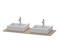 Duravit Console XSquare XS063GB7575 140x55cm, avec deux découpes, Leinen