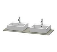 Duravit Console XSquare XS063GB9292 140x55cm, avec deux découpes, finition gris pierre satinée