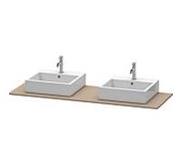 Duravit console XSquare XS063HB7575 160x55cm, avec deux découpes, Leinen