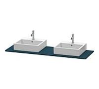 Duravit Console XSquare XS063HB9898, 2 découpes, 1600 x 16 x 550 mm