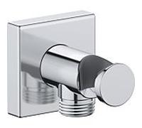 Duravit coude mural UV0630010010 DN 15, avec support douchette, rosace carrée, chromé