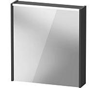 Duravit Armoire de toilette D-Code DC7105L49490000 65×70 cm Graphite mat, 1 porte, éclairage & prise