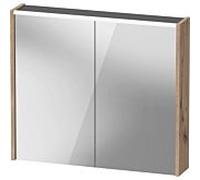 Armoire de toilette Duravit D-Code, prise type J (CH, LI), 2 portes, champ lumineux LED en haut, 800x700mm, 6 W, DC7106055552000, Couleur: Chêne marbré Mat