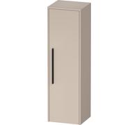 Duravit Meuble suspendu D‑Code DC1338RBD910000 1 porte Taupe mat Poignée diamant noir mat