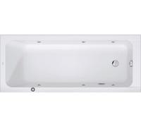 Duravit D-Code baignoire balnéo, 1700x700mm, 1 pente de dossier, Jet Project, rectangulaire, écoulement au pied, blanc brillant, 760670000JP1000