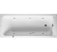 Duravit D-Code baignoire balnéo, 1700x700mm, 1 pente de dossier, Jet Project, rectangulaire, écoulement au pied, blanc brillant, 760098000JP1000