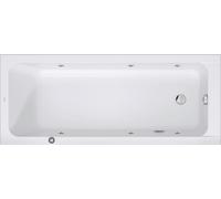 Duravit D-Code baignoire balnéo, 1700x700mm, 1 pente de dossier, Jet Project, rectangulaire, écoulement au pied, blanc brillant, 760670000JP1000