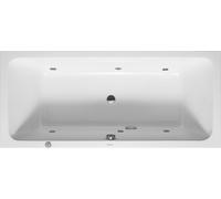 Duravit D-Code baignoire balnéo, 1800x800mm, 2 pentes de dos, Jet Project, rectangulaire, écoulement central, blanc brillant, 760101000JP1000