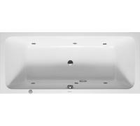 Duravit D-Code baignoire balnéo, 1800x800mm, 2 pentes de dos, Jet Project, rectangulaire, écoulement central, blanc brillant, 760101000JP1000