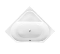 Duravit Baignoire d'angle D-Code 140x140 cm pentagonale encastrable double dos inclinés blanc