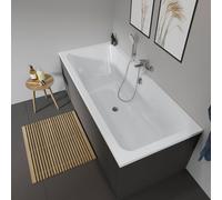 Baignoires Duravit D-Code, 1800x800mm, rectangulaire, à encastrer, 150 Betteres, 2 pans de dos, blanc brillant, 700101000000000