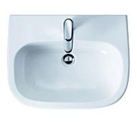 Duravit Lavabo D-Code – 600×460×175 mm, trou pour robinet, sans trop-plein, blanc brillant