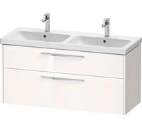 Duravit D-Code Ensemble pour meuble, lavabo pour meuble avec meuble sous-vasque suspendu, 1184x460x555mm, DC0295010220000, Couleur: Corps blanc brillant, Poignée chrome brillant