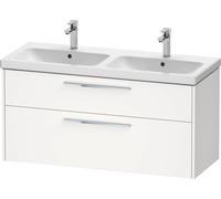 Duravit D-Code Ensemble pour meuble, lavabo pour meuble avec meuble sous-vasque suspendu, 1184x460x555mm, DC0295010180000, Couleur: Corps blanc mat, Poignée chrome brillant