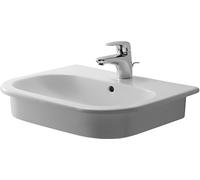 Duravit D-Code lavabo 54.5x43.5 cm semi-circulaire encastrée blanc brillant 0337540000
