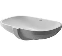 Duravit D-Code - Lavabo encastrable d-code 490 mm sans banc, robinetterie blanche