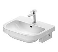 Duravit D-Code lavabo semi-encastré 24035500002 trou pour robinetterie, avec trop-plein, 550mm
