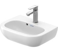 Duravit D-Code lave-mains 0705450000 45 x 34 cm, avec trop-plein, Weiß Hochglanz