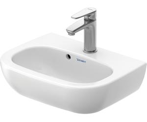 Duravit D-Code lave-mains, avec trou pour robinet, avec trop-plein, 450x340x145mm, blanc brillant, 0705450000