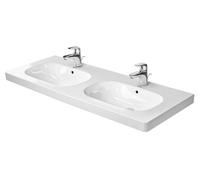 Duravit D-Code - Meuble-lavabo double 120x49 cm, avec un trou pour robinet, blanc alpin 03481200002