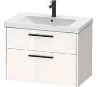 Duravit D-Code Meuble sous-lavabo, 1 tiroir, 1 tiroir, 784x460mm, découpe siphon, avec poignée, DC46720BD220000