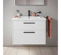 Duravit Meuble sous-lavabo D-Code DC46720BD180000, 1 tiroir, 784x460 mm, blanc, poignée noir diamant