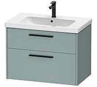Duravit D-Code meuble sous-vasque DC46720BDHG0000 , poignée noir diamant, vert fjord mat, suspendu, tiroirs 2, 784x555x460 mm