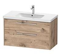 Duravit D-Code meuble sous-vasque DC4673010550000 , poignée chromée, marbre chêne, suspendu, tiroirs 2, 984x555x460 mm