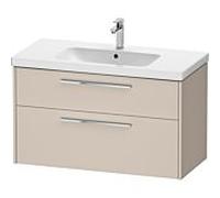 Duravit Bâti-support lavabo D-Code DC4673010910000 – 1 tiroir, découpe siphon, taupe mat, 984x460