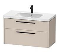Duravit D-Code bâti-support pour lavabo, 1 tiroir, 1 tiroir, 984x460mm, découpe siphon, avec poignée, DC46730BD910000