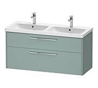 Duravit Meuble sous-vasque double D-Code DC4674010HG0000 - vert fjord mat, suspendu, 2 tiroirs