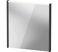 Duravit Miroir D-Code DC7076049490000 - champ lumineux LED haut 5 W, 65×70 cm, Graphite mat
