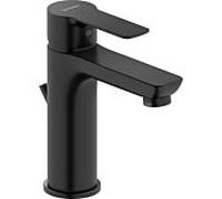 Duravit Mitigeur lavabo D-Code DC1023001046 FreshStart, MinusFlow, garniture d'écoulement, Noir mat