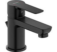Duravit D-Code mitigeur lavabo S DC1013001046 FreshStart, MinusFlow, avec tirette, noir mat