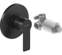 Duravit D-Code Mitigeur monocommandé encastré, rosace ronde, DC4210007046, Couleur: Noir Mat