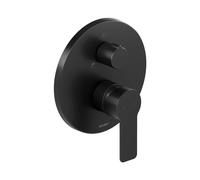 Duravit D-Code Mitigeur monocommandé encastré pour baignoire, 2 consommateurs, DC5210012046, Couleur: Noir Mat