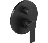 Duravit D-Code Mitigeur monocommandé pour douche encastré, 2 consommateurs, DC4210012046, Couleur: Noir Mat