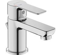 Duravit D-Code Mitigeur monocommandé pour lavabo S FreshStart et Minusflow, avec garniture d'écoulement, DC1013001010, Couleur: Chrome brillant