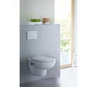 Duravit Ensemble WC suspendu D‑Code, fond creux sans rebord, siège à fermeture progressive