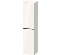 Duravit D-Neo Armoires hautes, 400x1760x360mm, 1 porte, charnières à droite, 5 tablettes en verre, poignée diamant noir, DE1328RBD220000, Couleur: Décor blanc brillant
