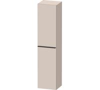 Duravit D-Neo Armoires hautes, 400x1760x360mm, 1 porte, charnières à droite, 5 tablettes en verre, poignée diamant noir, DE1328RBD910000, Couleur: DÃ©cor taupe mat