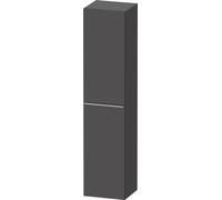 Duravit D-Neo Armoires hautes, 400x1760x360mm, 1 porte, charnières à droite, 5 tablettes en verre, poignée acier inox brossé, DE1328R70490000, Couleur: Décor graphite mat