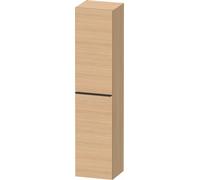 Duravit D-Neo Armoires hautes, 400x1760x360mm, 1 porte, charnières à droite, 5 tablettes en verre, poignée diamant noir, DE1328RBD300000, Couleur: Décor chêne naturel