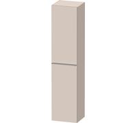 Duravit D-Neo Armoires hautes, 400x1760x360mm, 1 porte, charnières à gauche, 5 tablettes en verre, poignée acier inox brossé, DE1328L70910000, Couleur: DÃ©cor taupe mat