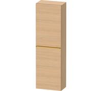 Duravit D-Neo armoires mi-hautes, 400x1320x240mm, 1 porte, charnières à droite, 4 tablettes en verre, poignée or poli, DE1318R34300000, Couleur: Décor chêne naturel