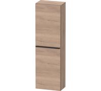 Duravit D-Neo armoires mi-hautes, 400x1320x240mm, 1 porte, charnières à droite, 4 tablettes en verre, poignée noir diamant, DE1318RBD550000, Couleur: Décor chêne marbré