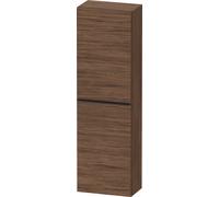 Duravit D-Neo armoires mi-hautes, 400x1320x240mm, 1 porte, charnières à droite, 4 tablettes en verre, poignée noir diamant, DE1318RBD210000, Couleur: DÃ©cor noyer foncÃ©