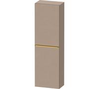 Duravit D-Neo armoires mi-hautes, 400x1320x240mm, 1 porte, charnières à gauche, 4 tablettes en verre, poignée or poli, DE1318L34750000, Couleur: Décor lin mat