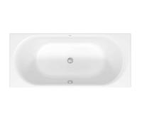 Duravit Baignoire rectangulaire D-Neo 180 x 80 cm à encastrer, 2 pentes de dos, blanc